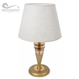 Lampshade with golden crystal base