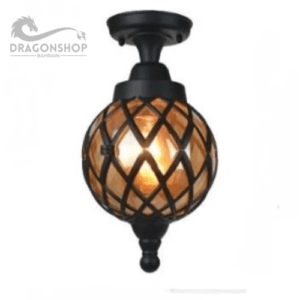 European style retro bronze drilling diamond ceiling lamp