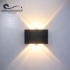 LED Up Down Wall Light 2+2 – Warm White, IP65 Waterproof & Shockproof (Metal)