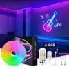 Smart RGB LED Rope Light Strip – IP65 Waterproof